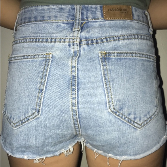 denim blue shorts - Picture 2 of 2